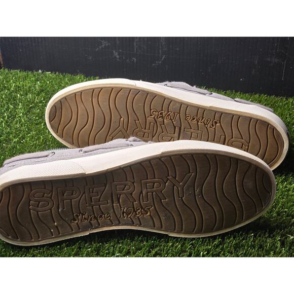 Sperry Womens Pier Boat Sparkle Canvas Slip On Sneakers Casual - Grey - Size 6.5 - Picture 8 of 9